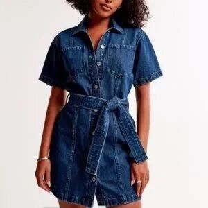 Abercrombie & Fitch Blue Denim Dress